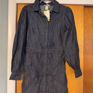 H&M Denim Long-Sleeve Dress NWT